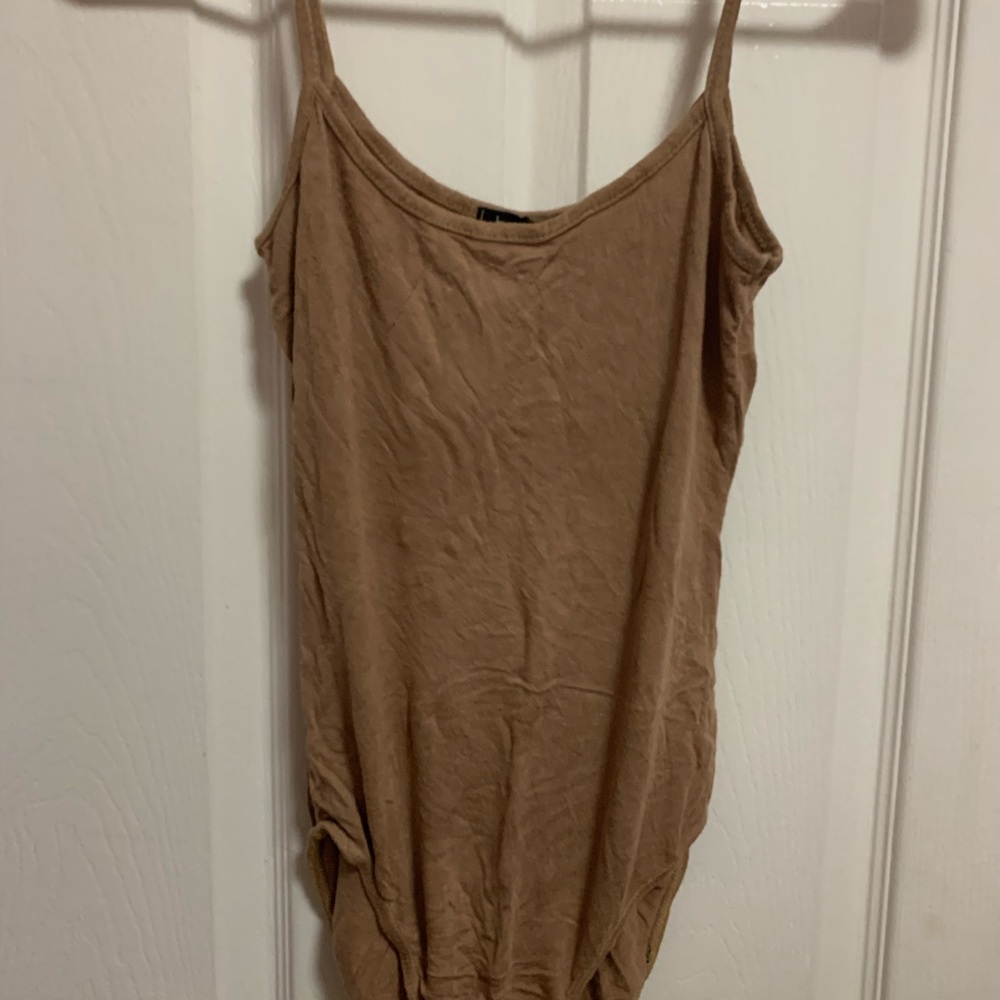 Boohoo Camel Spaghetti Strap Camisole